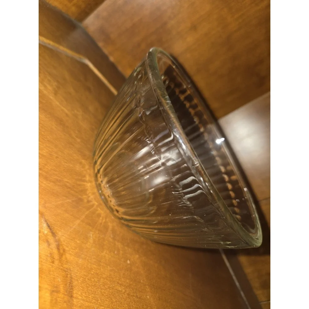Vintage Pyrex 7401-S Sculptured Clear Ribbed 3-Cup Bowl
